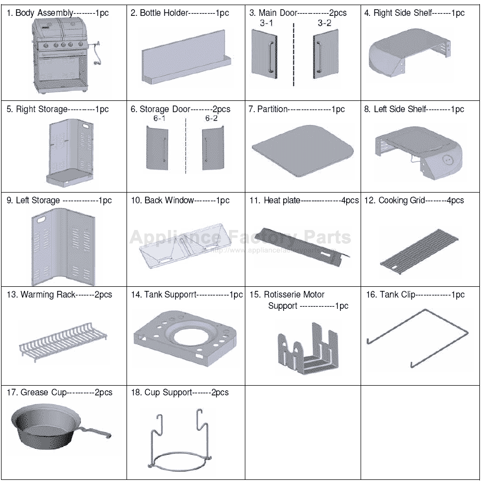 Perfect Flame GSC3318 BBQ Parts