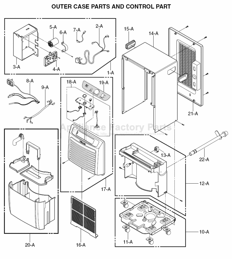 Parts for 580.54351700 | Kenmore | Dehumidifiers