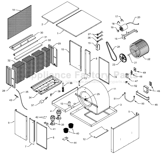 Parts for AD2C51 Mastercool Evaporative Coolers