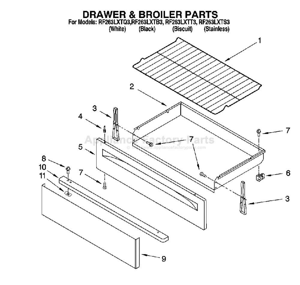Parts for RF263LXTQ3 Whirlpool Electric Ranges