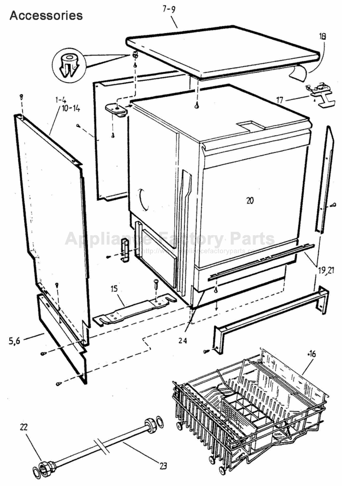 Parts for 1400 Asko Dishwashers