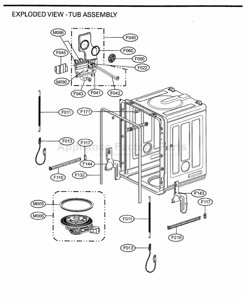 Parts for LDS5540BB Lg Dishwashers