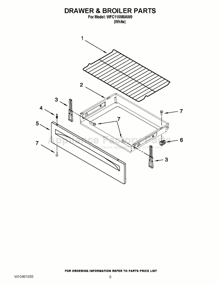 Parts for WFC110M0AW0 Whirlpool Electric Ranges