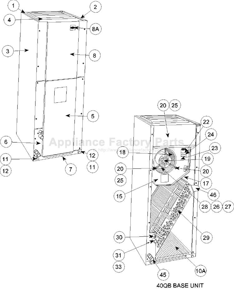 Parts for 40QB042300 Carrier Air Conditioners