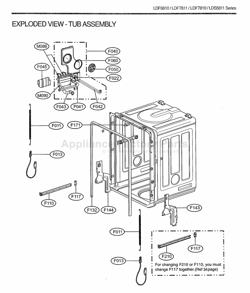 Parts for LD-6100WB | Lg | Dishwashers