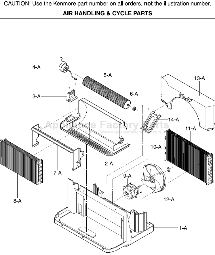 Parts for 580.75062501 | Kenmore | Air Conditioners