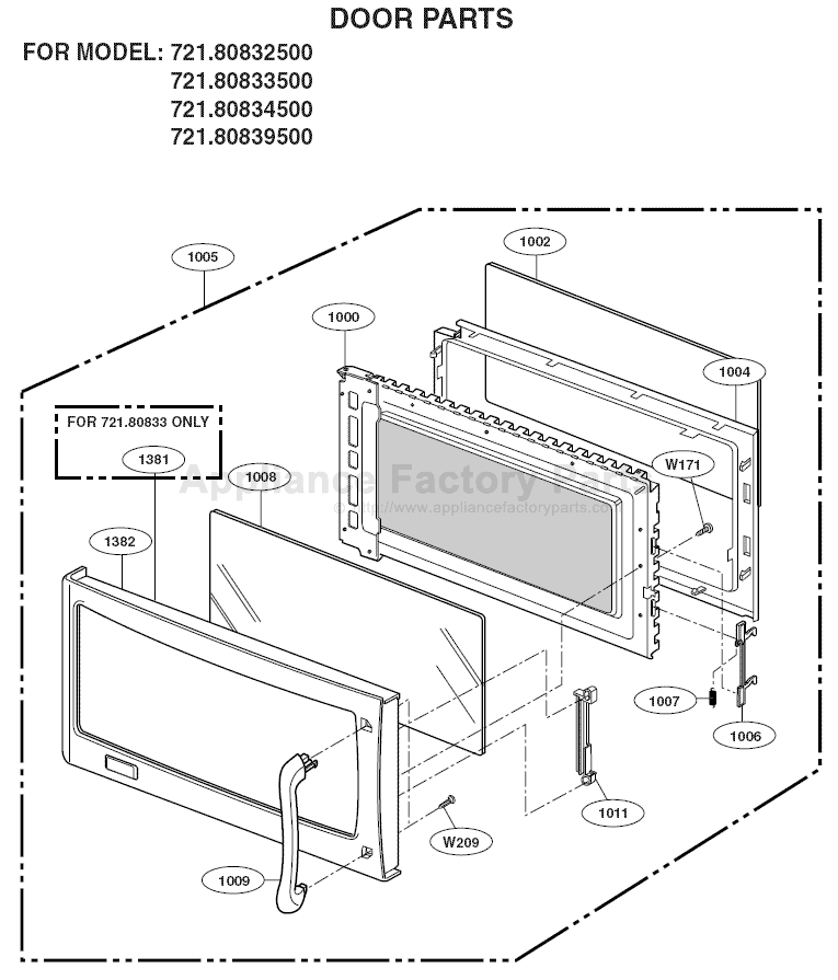 Kenmore Microwave Model 721 Parts Diagram