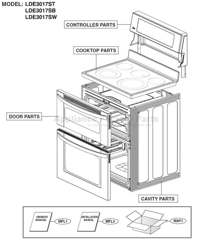 Parts for LDE3017ST | Lg | Electric Ranges