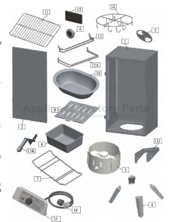 Smoke Hollow 38208G BBQ Parts