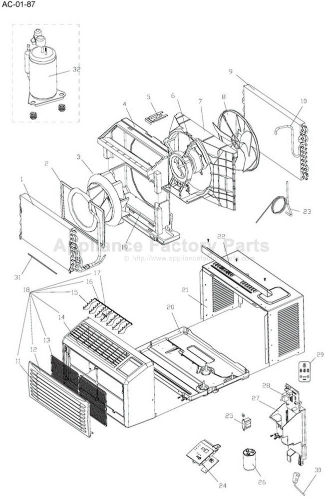 Parts for HWR05XC5 | Haier | Air Conditioners