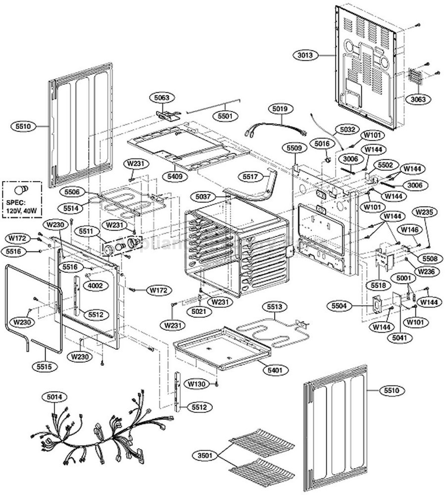 Parts for LRE3012SW | Lg | Electric Ranges