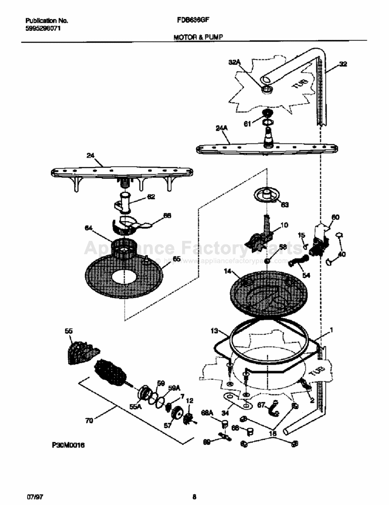 Parts for FDB636GFR3 | Frigidaire | Dishwashers