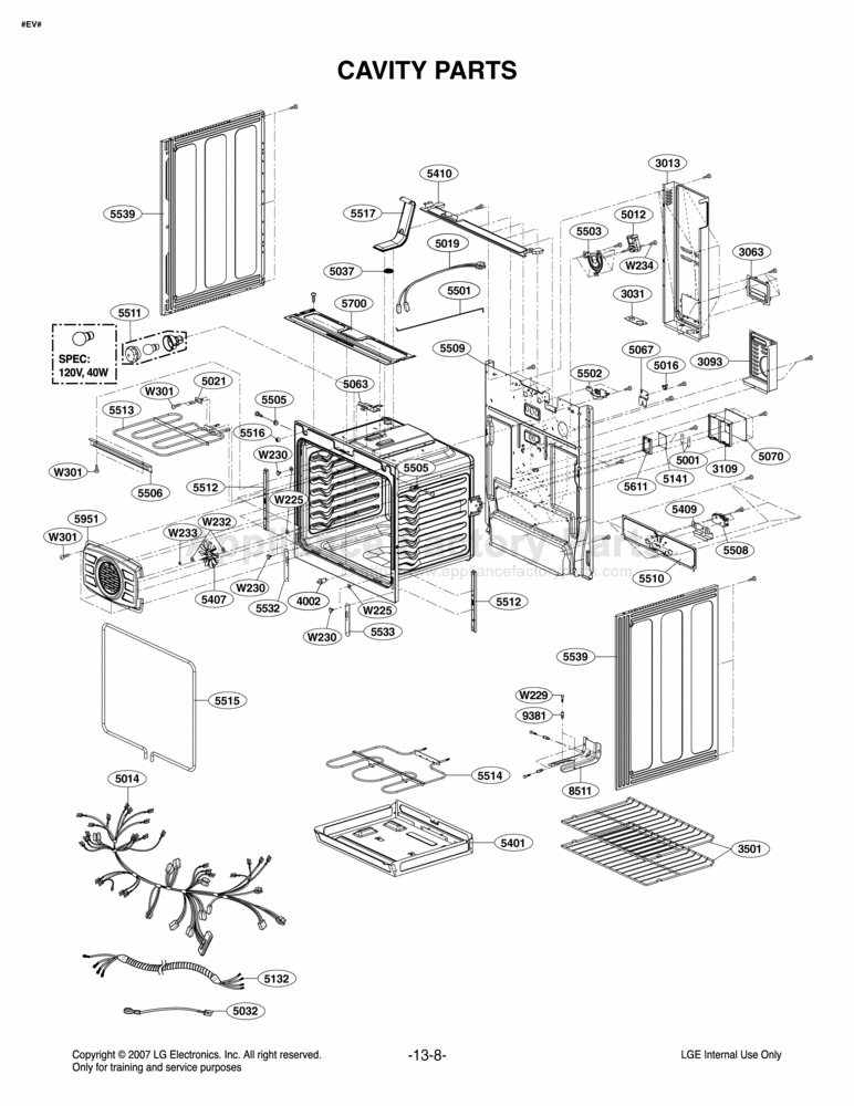 Parts for LRE3023ST | Lg | Electric Ranges