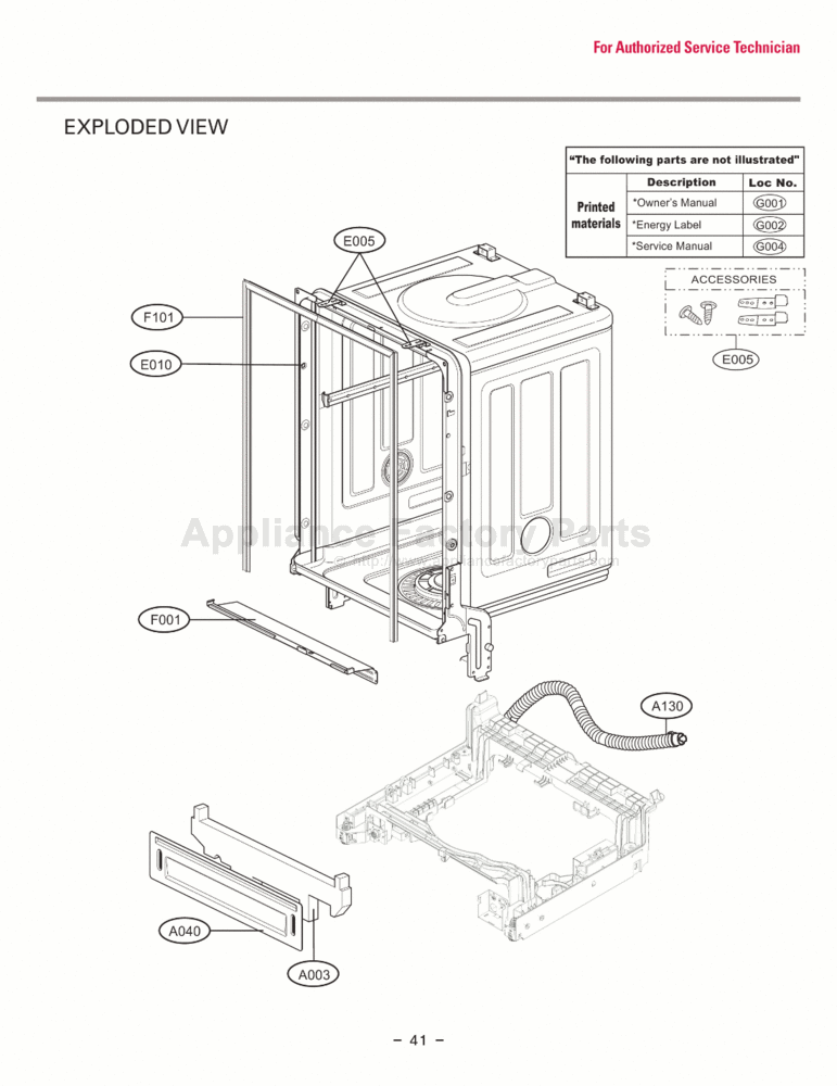 Parts for LDS5040ST | Lg | Dishwashers