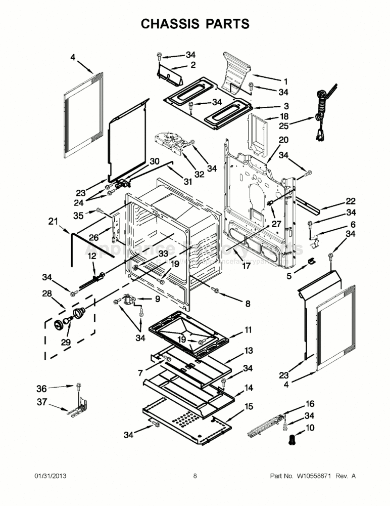 Parts for WFG520S0AS1 | Whirlpool | Electric Ranges